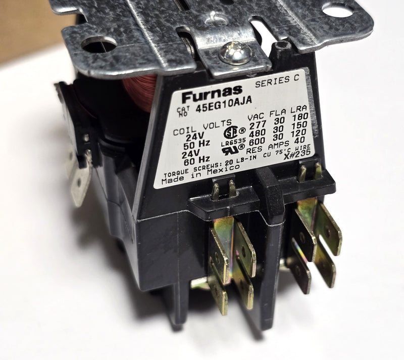 Furnas 45EG10AJA Definite Purpose Contactor 24VAC 30A - New