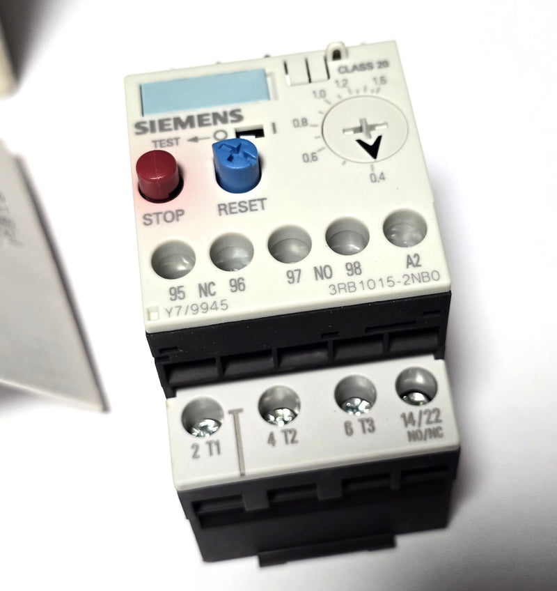 Siemens 3RB1015-2NB0 0.4-1.6A Overload Relay - New