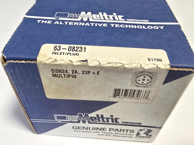 Meltric 63-08231 Inlet / Plug DSN24 2A 23P + E Multipin Connector - New / Sealed