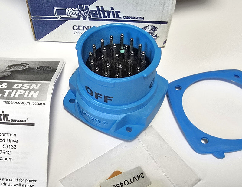 Meltric 63-08231 Inlet / Plug DSN24 2A 23P + E Multipin Connector - New / Open