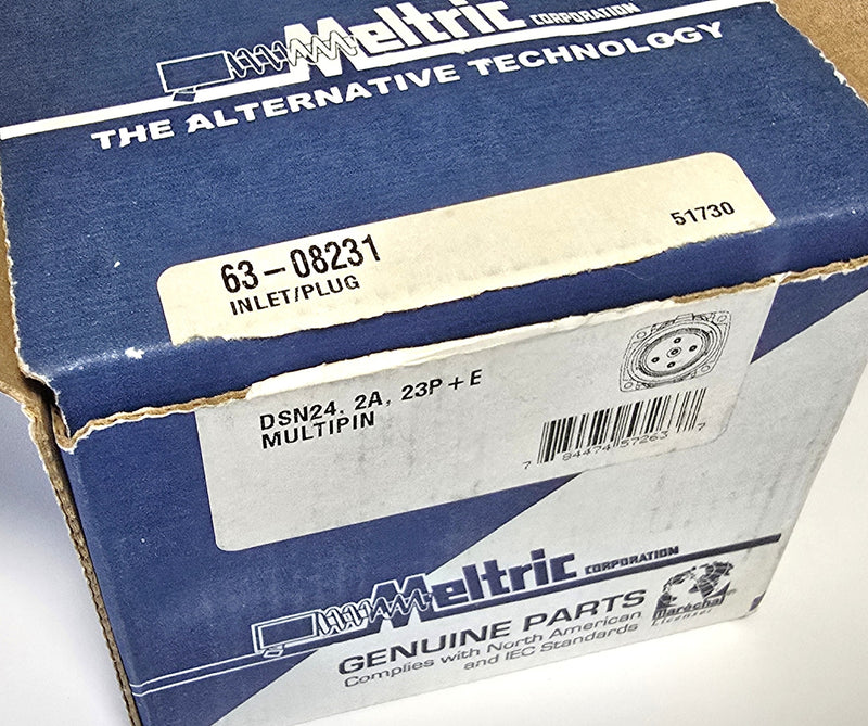 Meltric 63-08231 Inlet / Plug DSN24 2A 23P + E Multipin Connector - New / Open