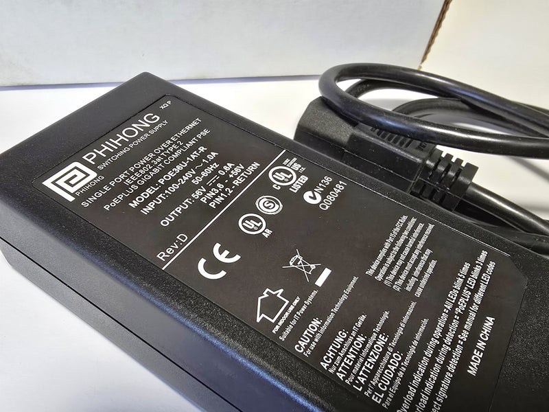 Phihong POE36U-1AT-R Single Port POE Ethernet Power Supply - New