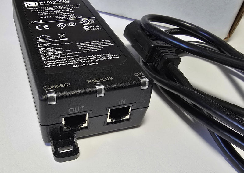 Phihong POE36U-1AT-R Single Port POE Ethernet Power Supply - New