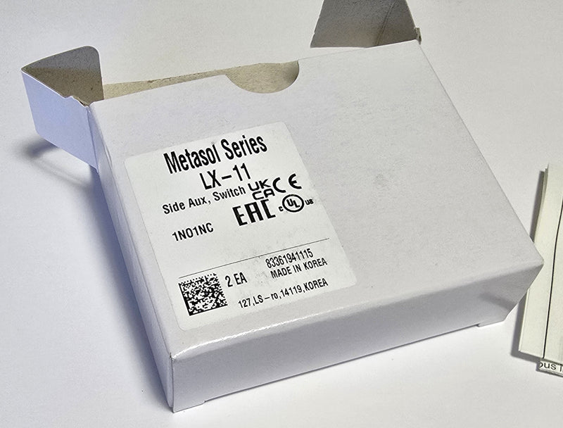 LS Electric LX-11 Metasol Series Side Aux Switch 1NO1NC (2-Pack) - New in Box