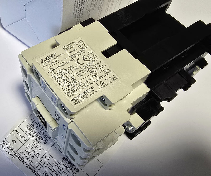 Mitsubishi SD-N35CX Contactor 120-125VDC Coil 3P ( 2NO - 2NC ) - New in Box
