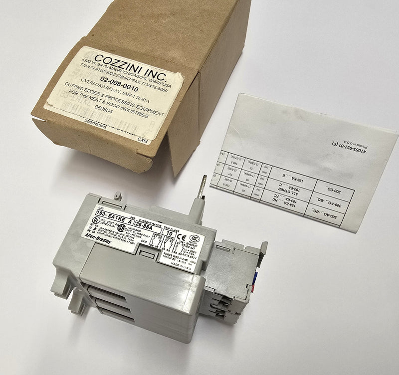 Allen Bradley 193-EA1KE Ser. A 26-85A Overload Relay - New