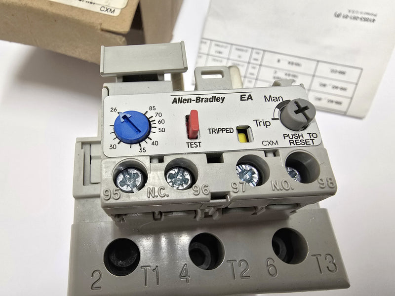 Allen Bradley 193-EA1KE Ser. A 26-85A Overload Relay - New