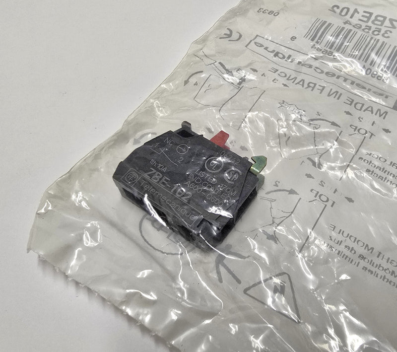 Telemecanique ZBE-102 Normally Closed Contact Block - New