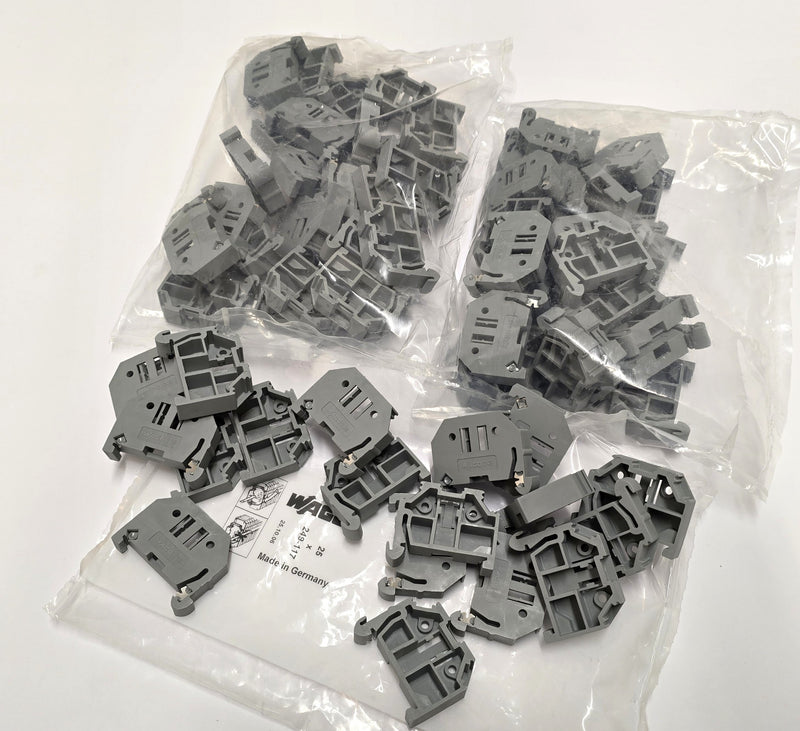 WAGO 249-117 Terminal Block End Anchors Screwless End Stops ( Lot of 68 ) New