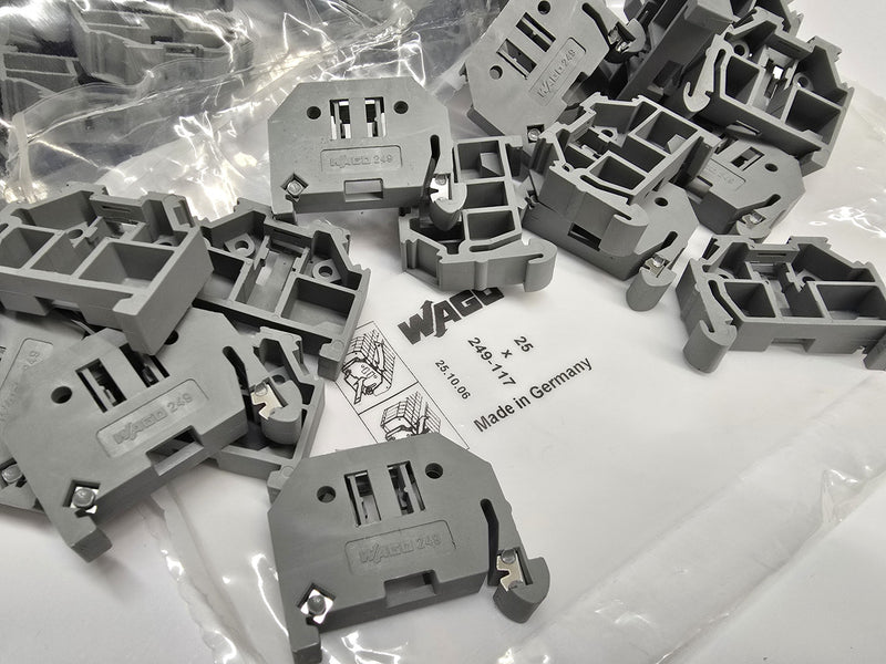 WAGO 249-117 Terminal Block End Anchors Screwless End Stops ( Lot of 68 ) New