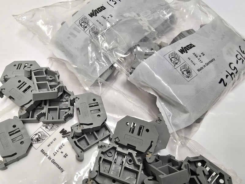WAGO 249-117 Terminal Block End Anchors Screwless End Stops ( Lot of 68 ) New