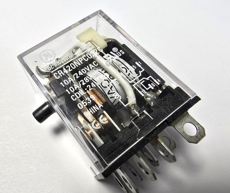 GE CR420NPC022C Relay Coil 24VAC 8-Pin 2PDT - New