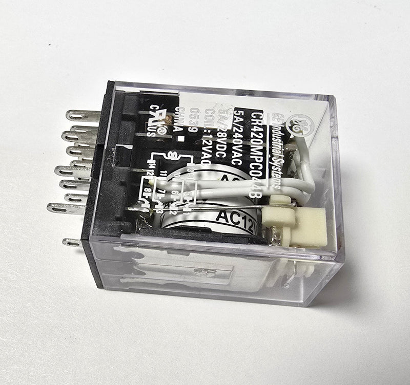 GE CR420MPC044B Relay Coil 12VAC 14-Pin 4PDT - New