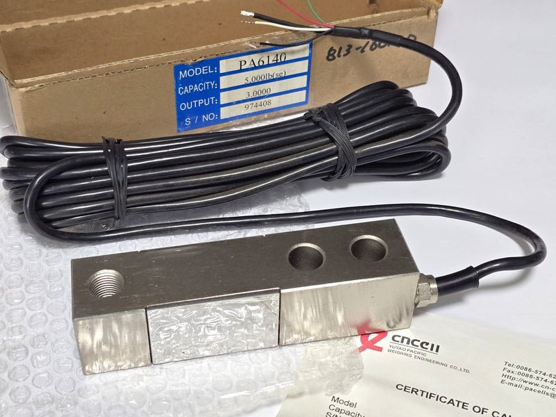 CNCELL PA6140-5K-Se 5,000 LB Shear Beam Load Cell CS SESB NTEP 20Ft Cable - New