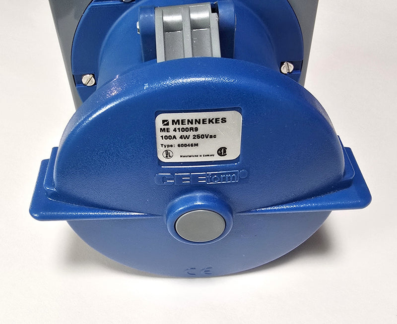 Mennekes ME 4100R9 100A 4W 250VAC Pin & Sleeve Female Receptacle - New