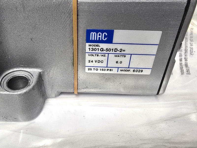 MAC 1301G-501D-2 Single (A) Solenoid 24VDC Pneumatic Valve Assembly - New
