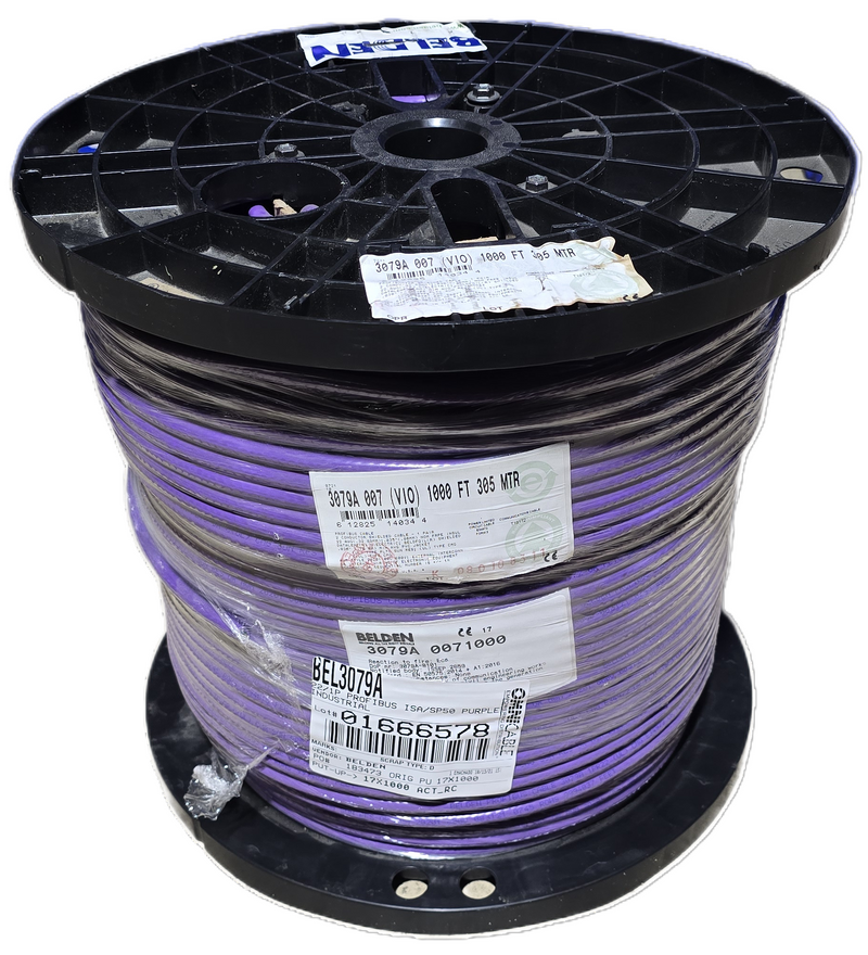 Belden 3079A Profibus DP Shielded Communication Cable 1PR22AWG 1000' Spool - New