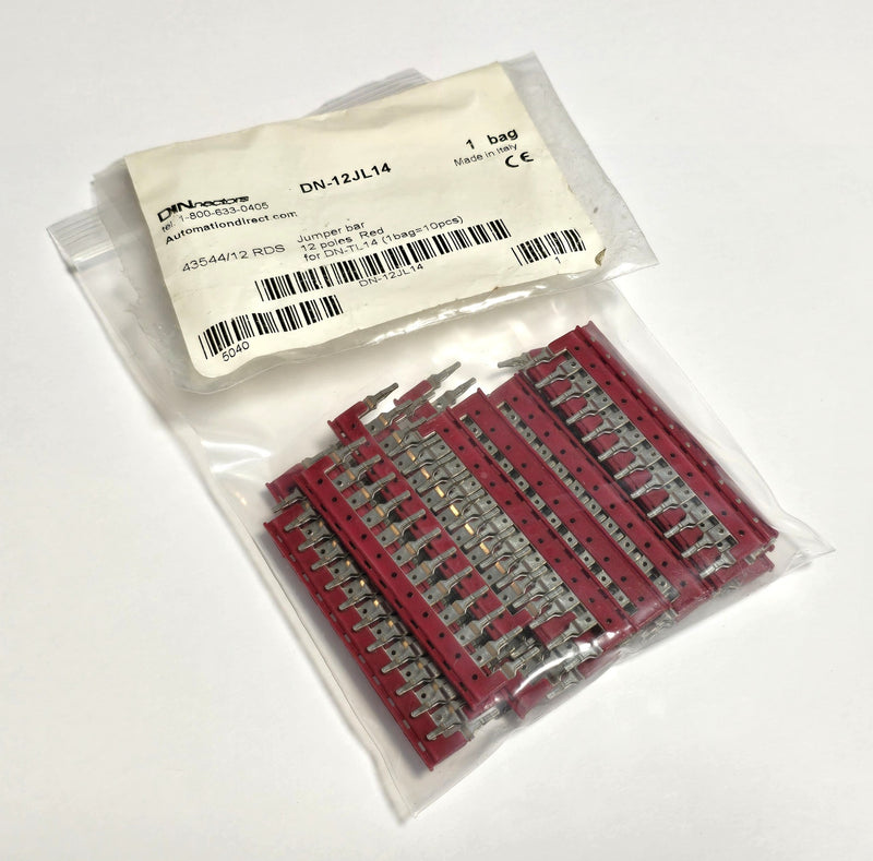 DINnectors DN-12JL14 Terminal 12-Pole Red Jumper for DN-TL14 ( Lot of 28 ) - New