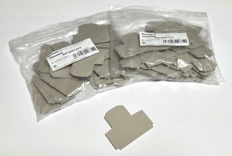 Weidmuller WAP WDK2.5/4 N Terminal Block End Plate ( Lot of 40 ) - New
