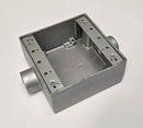 RedDot 2AFSC-1 Aluminum 2-Gang 1/2" Device Box FSC Style Through Feed - New