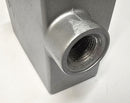 RedDot 2AFSC-1 Aluminum 2-Gang 1/2" Device Box FSC Style Through Feed - New