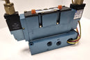 MAC 93A-FAB-BAA-DM-DDAP-4DM Dual 24VDC Solenoid Pneumatic Valve & Manifold - New