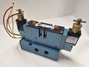 MAC 93A-FAB-BAA-DM-DDAP-4DM Dual 24VDC Solenoid Pneumatic Valve & Manifold - New