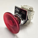 Square D KA1 Push-Pull Non-Illuminated Emergency Stop Button & Legend Plate -New