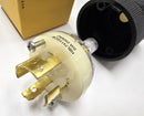 Hubbell HBL7411GCB Male 3-Pole 4-Wire Grounding 20A 250V Twist Lock Plug - New