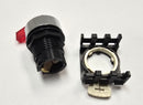 AGUT PZS-J3PD2 3-Position Selector Switch Cam 2 Red Lever & Contact Mount - New