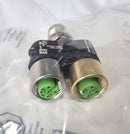 Murr 7000-41131-0000000 T-Coupler 2-Female to 1-Male M12 Splitter - New / Sealed