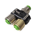 Murr 7000-41131-0000000 T-Coupler 2-Female to 1-Male M12 Splitter - New