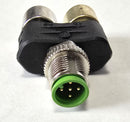 Murr 7000-41131-0000000 T-Coupler 2-Female to 1-Male M12 Splitter - New