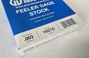Precision Brand 19215 Feeler Gage Stock .003 (.076mm) 1/2" x 25' Coil - New
