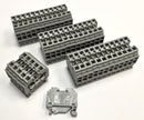 Wago 284-101 ( Lot of 42 ) Gray 24-8 AWG Terminal Blocks - New