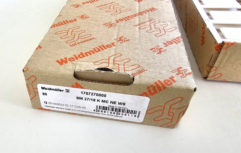 Weidmuller 1707270000 SM 27/18 K MC NE WS Terminal Markers ( Box of 80 )