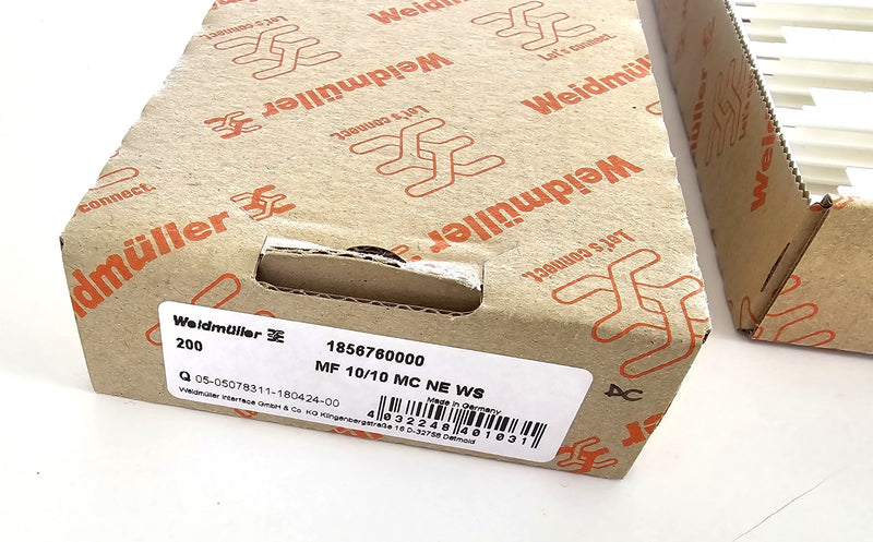 Weidmuller 1856760000 MF 10/10 MC NE WS Terminal Markers ( Box of 200 )