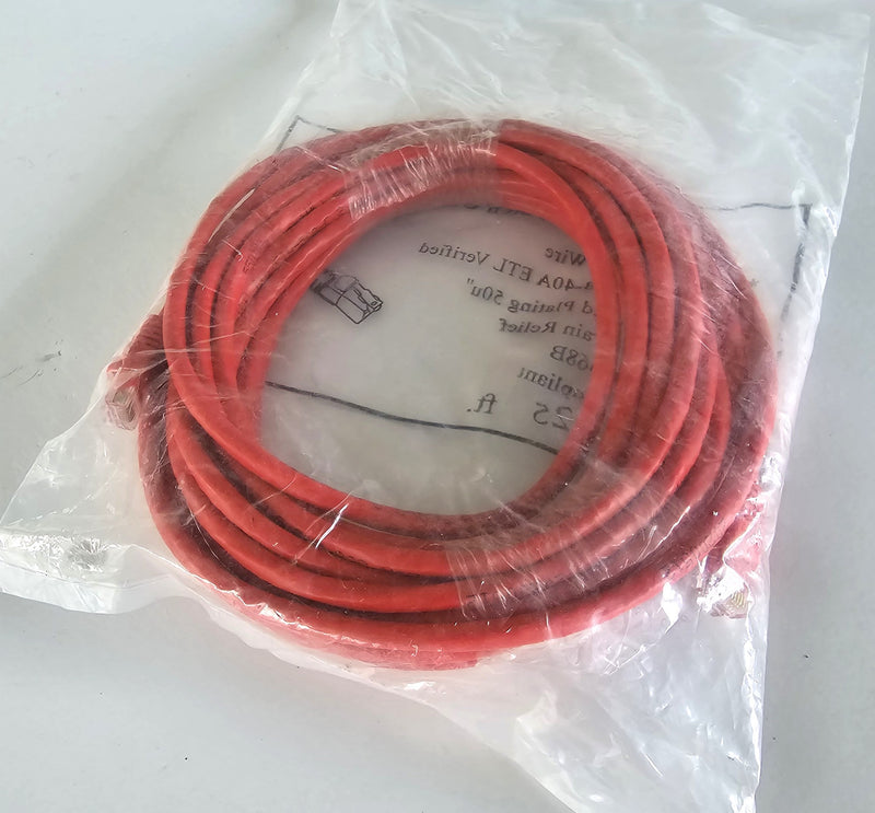 550MHz Cat6 Ethernet / Network Patch Cord Red 25' Cable - New