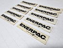 Enerpac ( Lot of 10 ) 5/8" x 2-3/4" Genuine OEM Decal Replacement Stickers - New