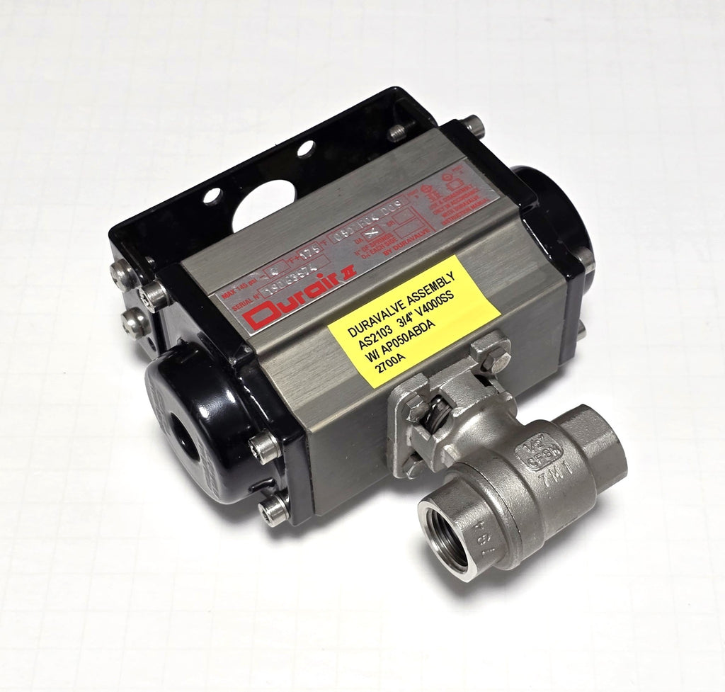 Durair 050 F04 D09 Duravalve Pneumatic Actuator Valve Assembly - New ...