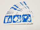 Brooks BL-101N ABC Pictoral Fire Classification Label 24-Pack Vinyl Self-Adhesiv