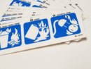Brooks BL-101N ABC Pictoral Fire Classification Label 24-Pack Vinyl Self-Adhesiv