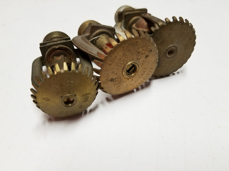 Lot of 3 Vintage Fire Sprinkler Heads Steampunk Ornate or Repurpose