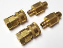 Snap Tite BVHC-4 & BVHN-4 Coupler Body W/ Nipple 1/4-18 Brass (2) Complete Sets