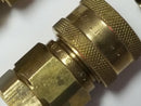 Snap Tite BVHC-4 & BVHN-4 Coupler Body W/ Nipple 1/4-18 Brass (2) Complete Sets