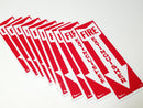 Lot of 10 FIRETECH Aluminum 12" x 4" Aluminum Arrow Fire Extinguisher Signs