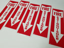 Lot of 5 Aluminum 12" x 4" Aluminum Arrow Fire Extinguisher Signs