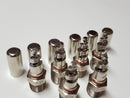 Lot of 6 PYRO CHEM NP Spiral Nozzles with Metal Dust Caps