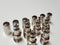 Lot of 6 PYRO CHEM NP Spiral Nozzles with Metal Dust Caps