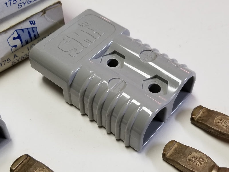 SMH (2-Pack) SY6325 SB 1/0 AWG Breakaway 175A-600V Forklift Battery Connectors